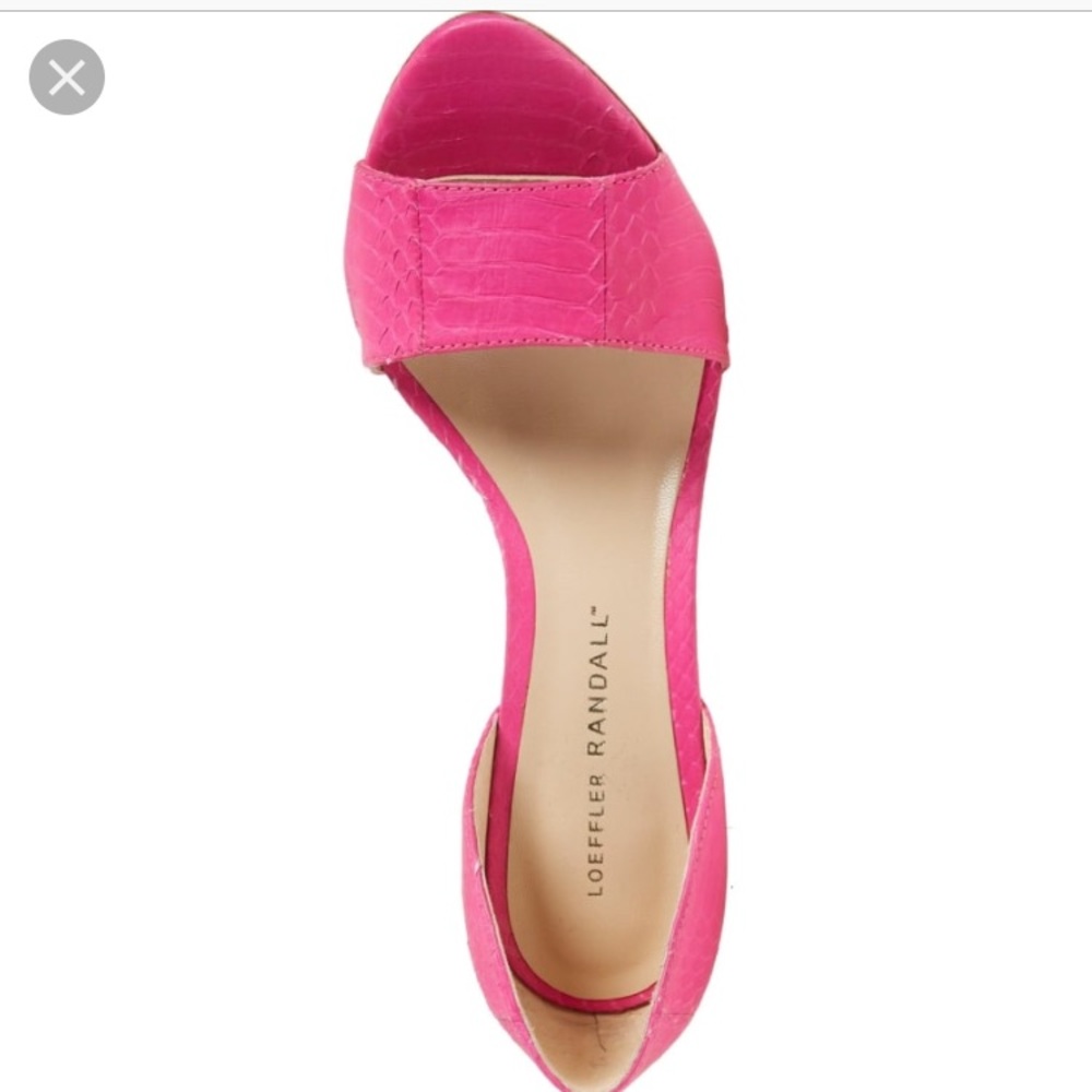 Randall loeffler hot pink high heel sandals